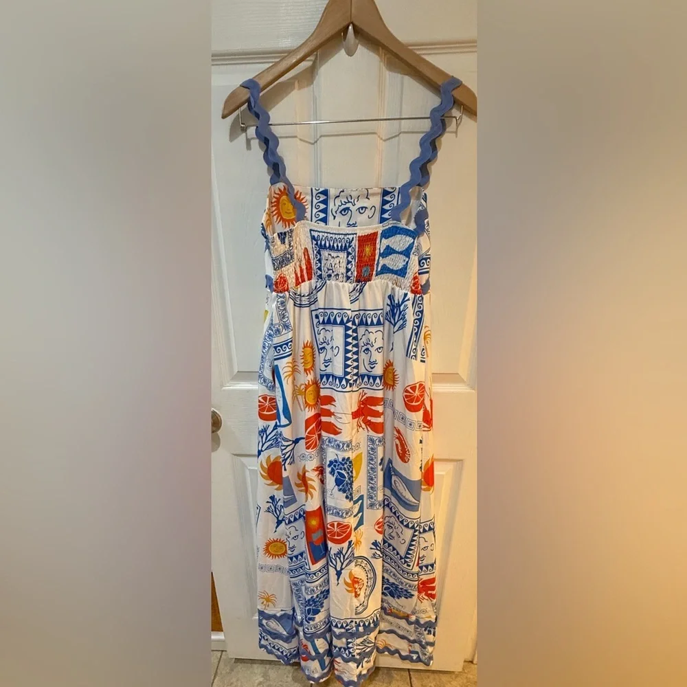 Colorful Patchwork Maxi Dress no tags inside! See measurements italian vacation
